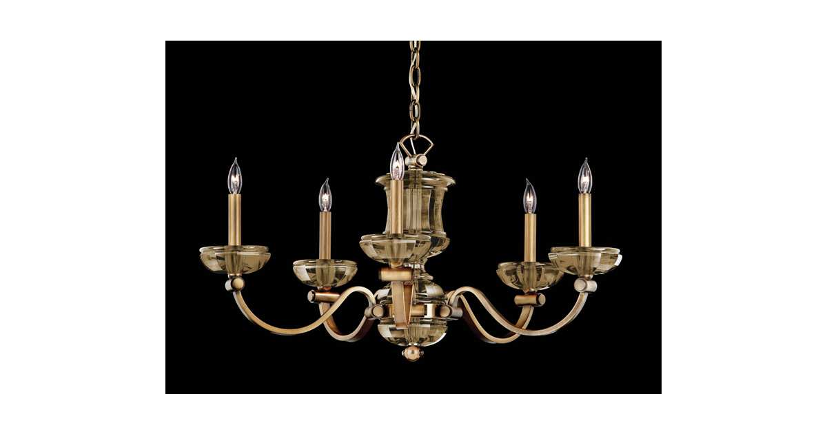 Nulco 4035-06-OL Five Light Olive Bronze Crystal Polished Nickel ...