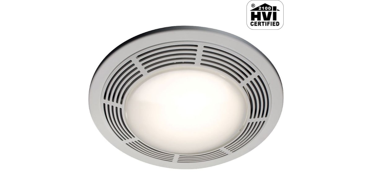 Nutone 8664rp 100 Cfm 5 0 Sone Ceiling, Round Bathroom Fan Light Combination