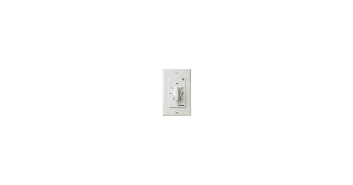 NuTone CFT12WH 12 Hour Timer Wall Control Switch for Bath