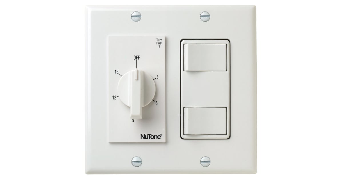 NuTone VS69WH 15 Minute Bath Fan Timer Switch with Two