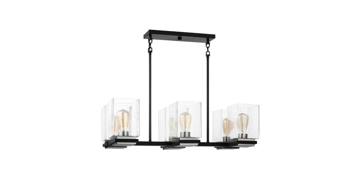 Nuvo Lighting 60/7657 Crossroads 6 Light 31" Wide Linear Chandelier ...