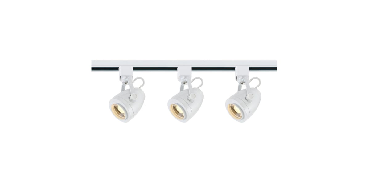 Nuvo Lighting 3-Light Black Angle Arm LED Plug-In Track Kit - #57T84