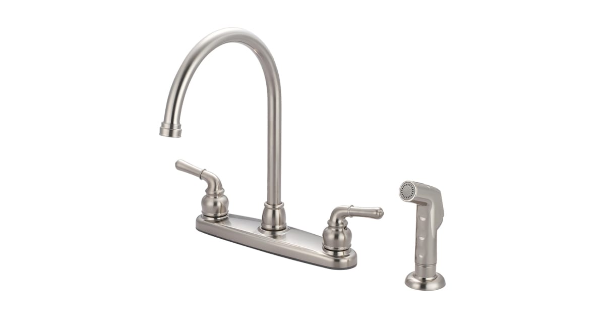 Olympia Faucets Accent PVD Brushed Nickel Two-Handle Tub/Shower Set P 1250 Bn 330034237 - View #2