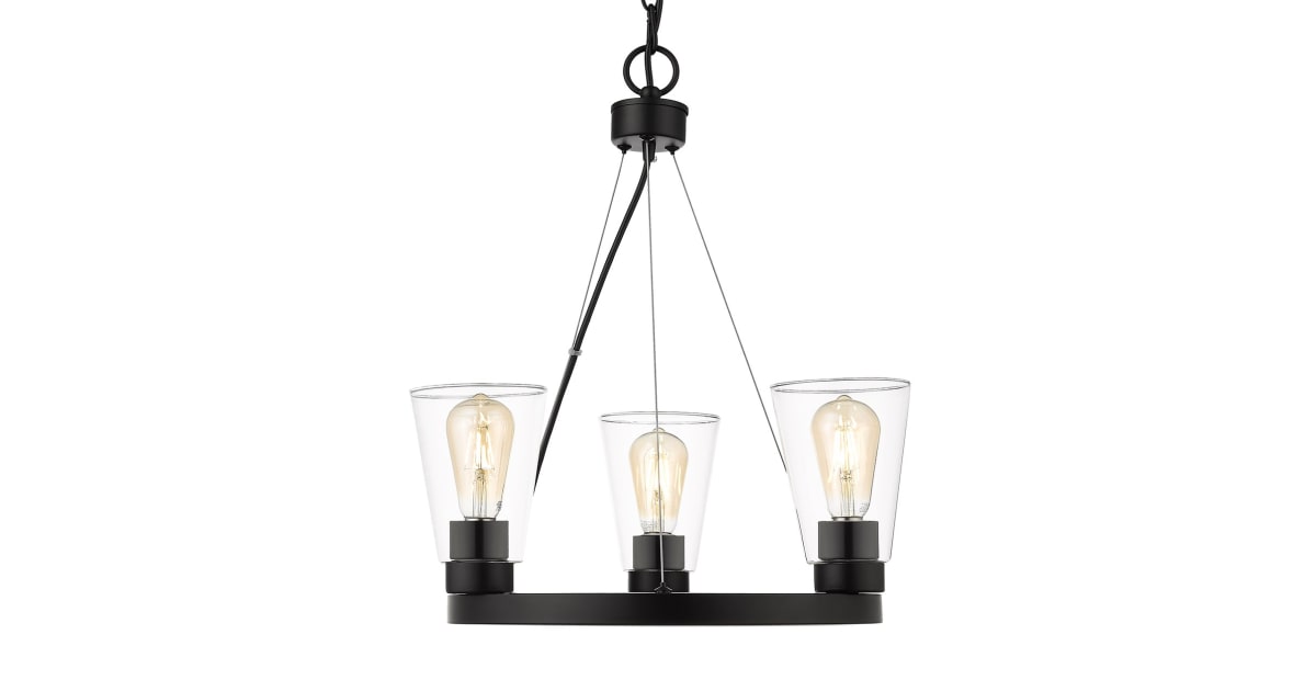 Ove Decors 15LCHRCLA517PBLKY Clark V 3 Light 17" Wide