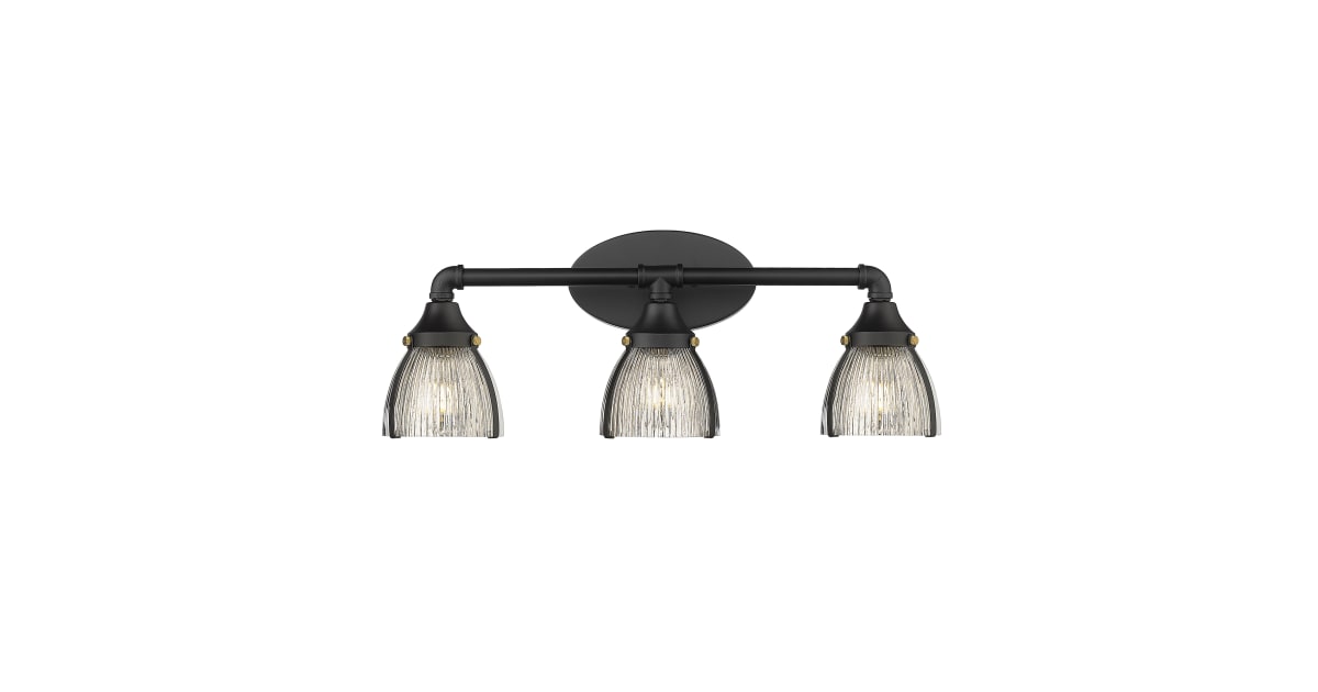 Ove Decors 15LVAEXET24PBLKY Exeter 3 Light 24" Wide