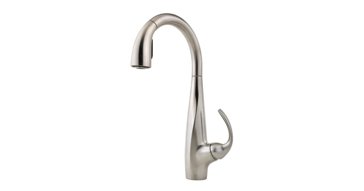 Pfister LF-529-7ANS Avanti 1.8 GPM Single Hole Pull Down Kitchen Faucet ...