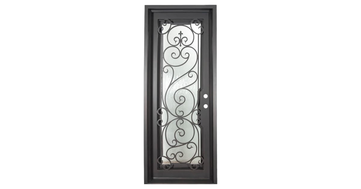Pinkys Iron Doors HI-SF-3696-RHOS Hills Single Flat 36