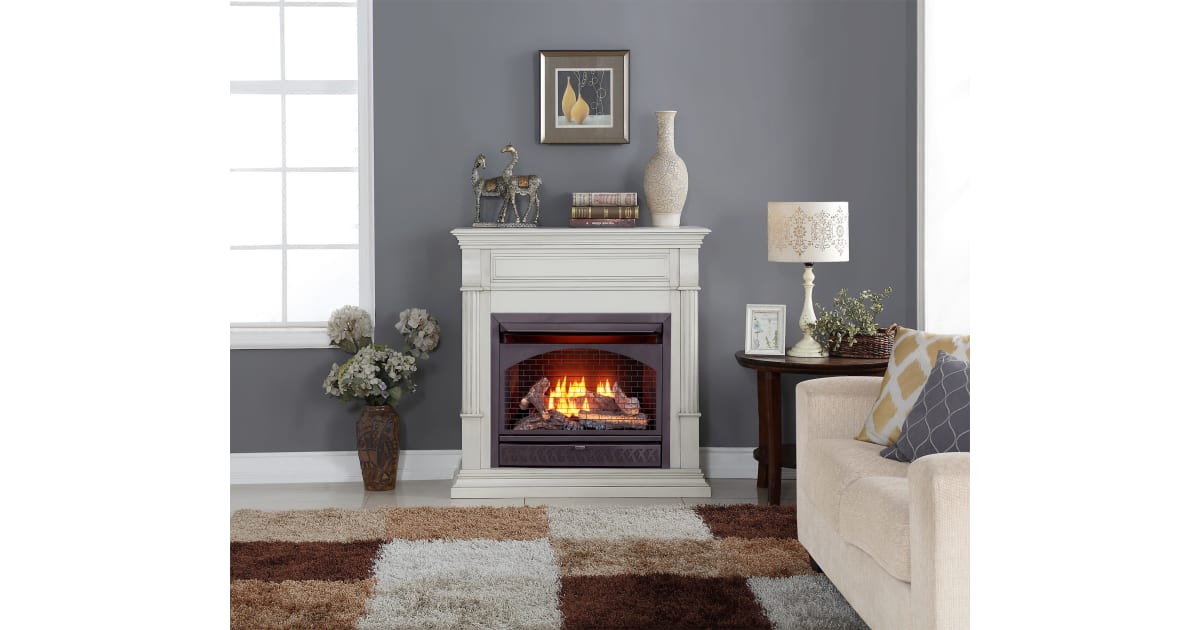 ProCom FBNSD28T-2AW 26,000 BTU Vent Free Dual Fuel Mantel | Build.com