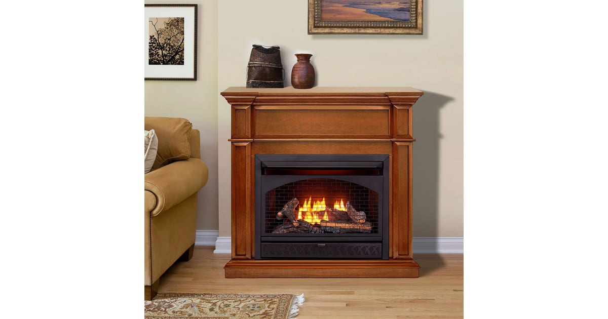 ProCom FBNSD28T-3AS 26,000 BTU Vent Free Dual Fuel Mantel | Build.com