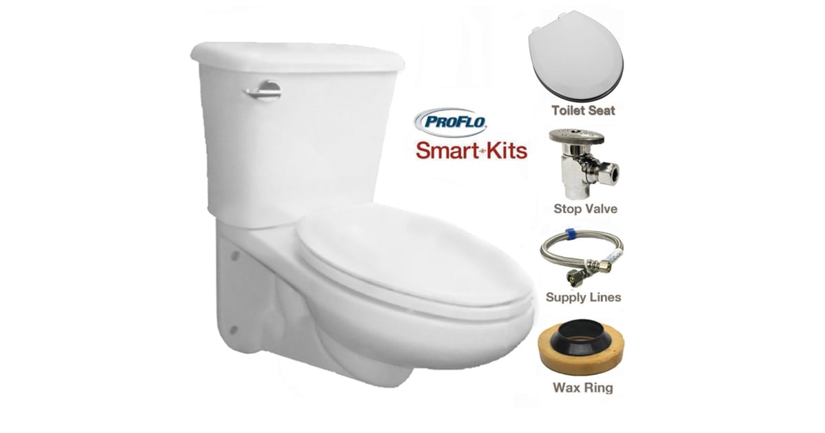 PROFLO PF1705HE/PF1710HEWH TwoPiece Toilet with Elongated