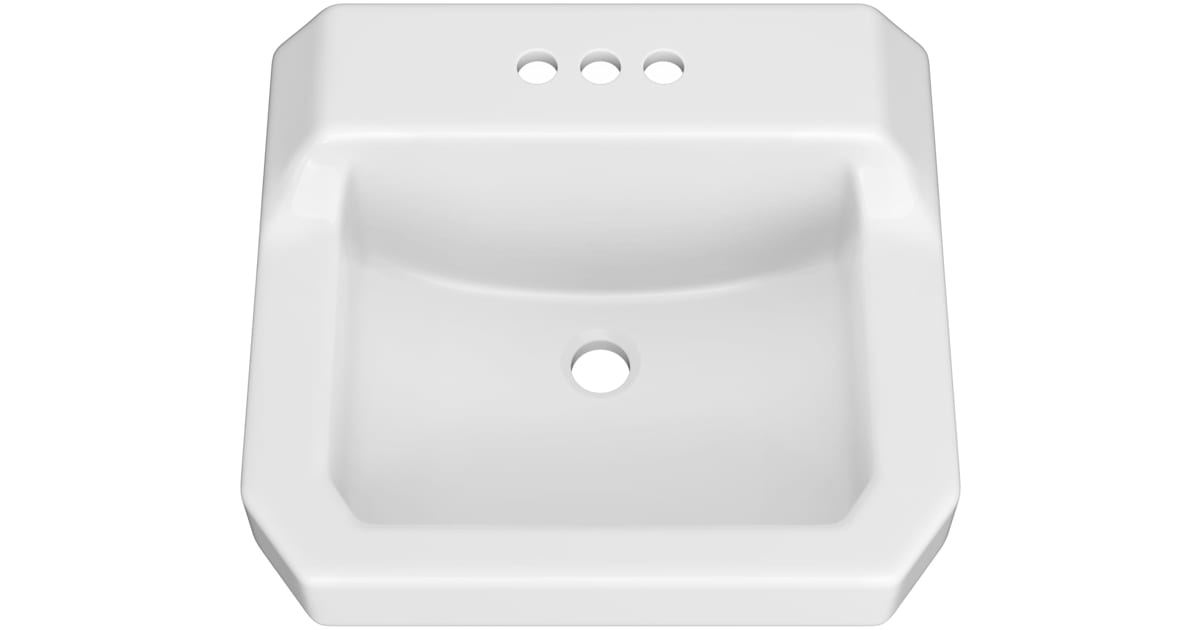 PROFLO Wall Mount Bathroom Sink - 19-5/8" Rectangular Vitreous China Console Sink