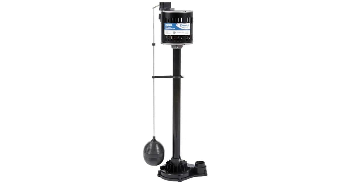 PROFLO PF92333 1/3 HP Pedestal Sump Pump with Vertical Float Switch ...