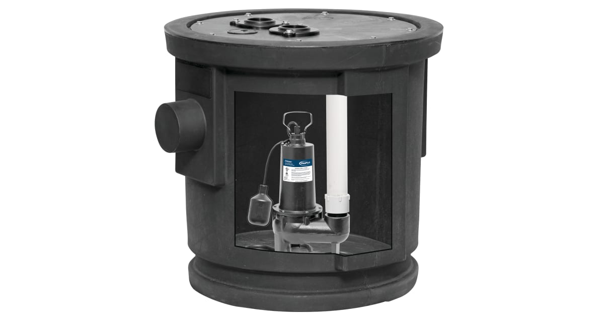 PROFLO PF93024 1/2 Horsepower Submersible Sewage Pump Kit with Cast ...