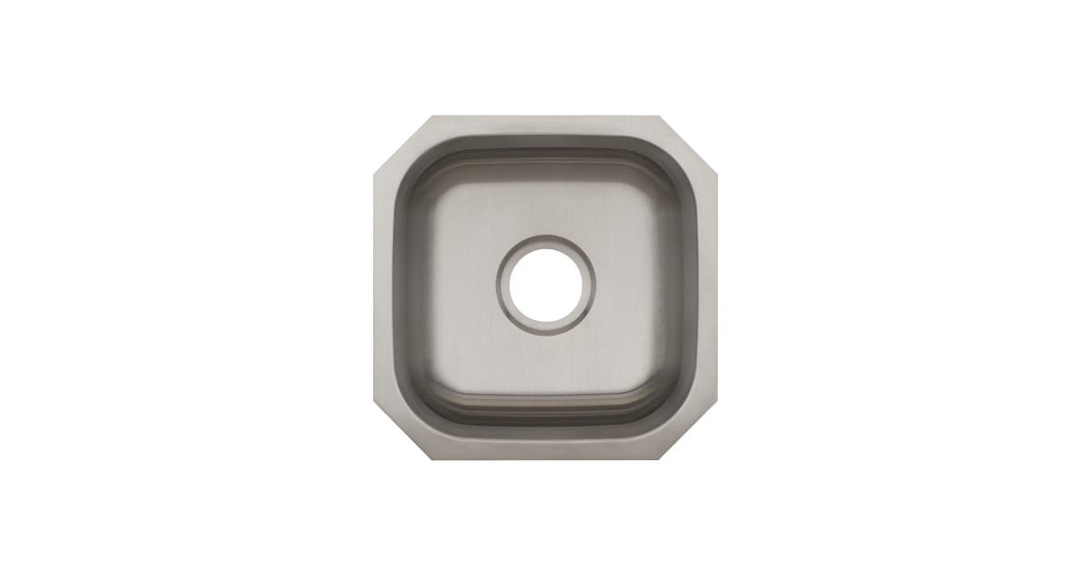 PROFLO Plomosa 16" Square Stainless Steel Undermount Bar Sink - Commercial Grade, Easy Clean