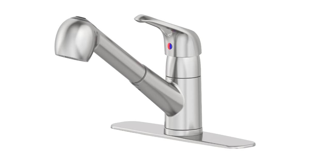 Proflo PROFLO PFXCM1M2067ZBN Edgebrook 1.5 GPM Single Hole Pull Out Kitchen ...
