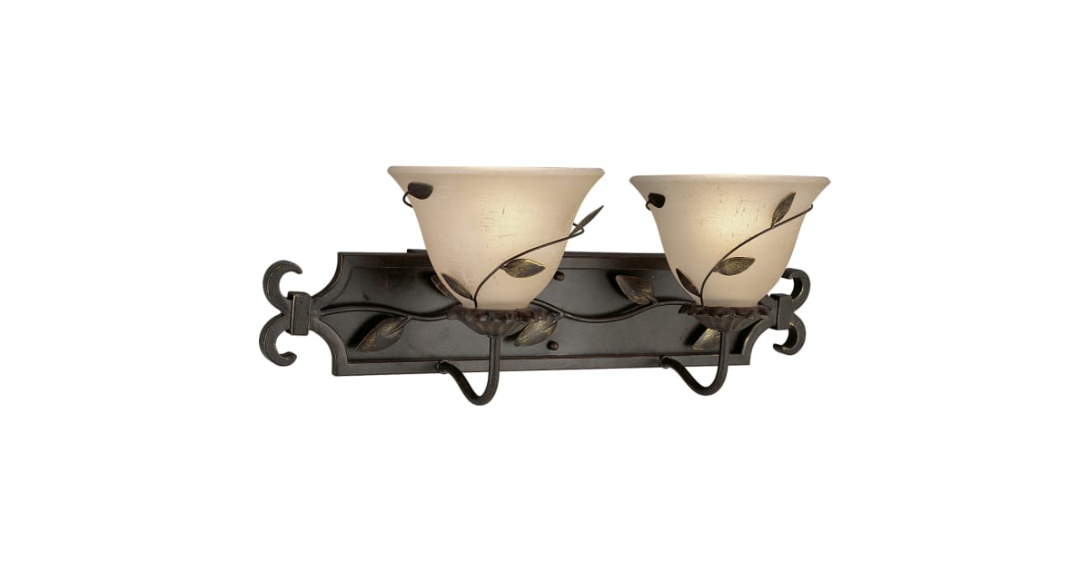 Progress Lighting P3237-77 Eden Two-Light Bathroom Fixture with Leaf ...