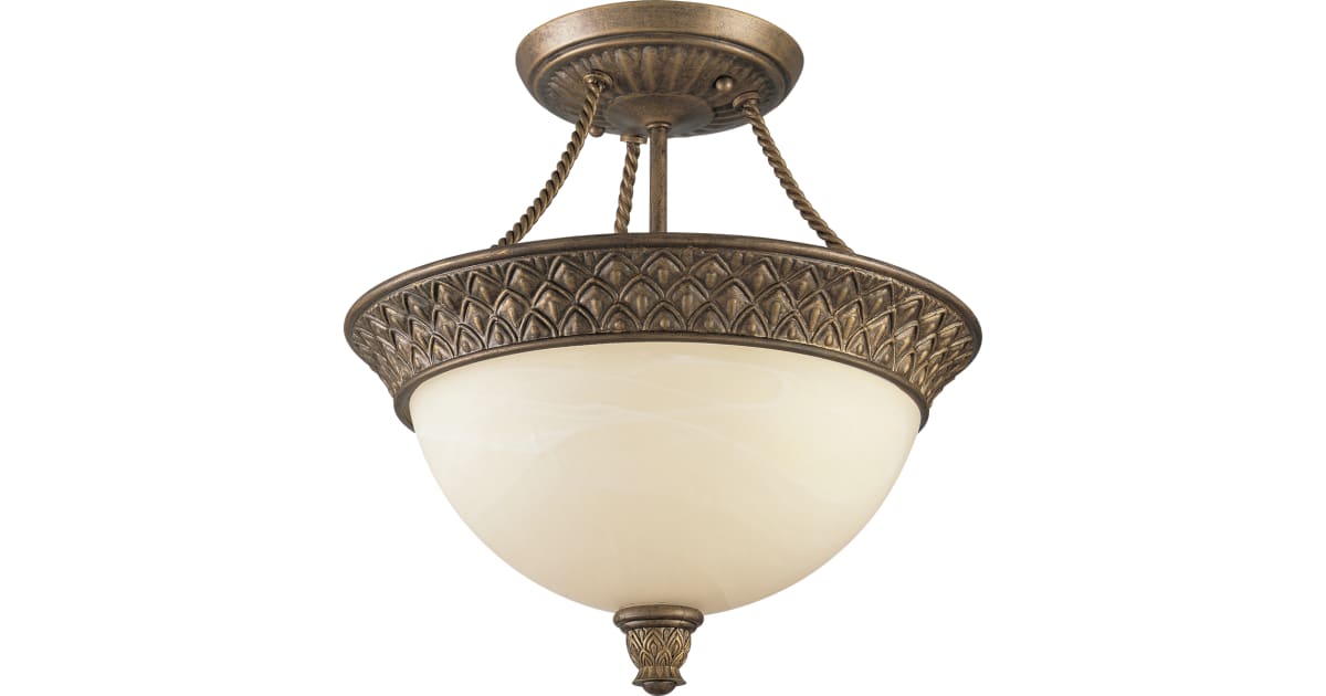 Progress Lighting P3541-86 Savannah 2 Light Semi Flush Mount Ceiling ...