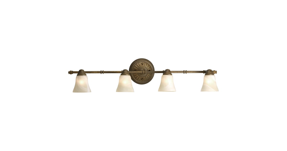 Progress Lighting P3858-86WB Four Light 33.5" Wide Reversible Bathroom ...