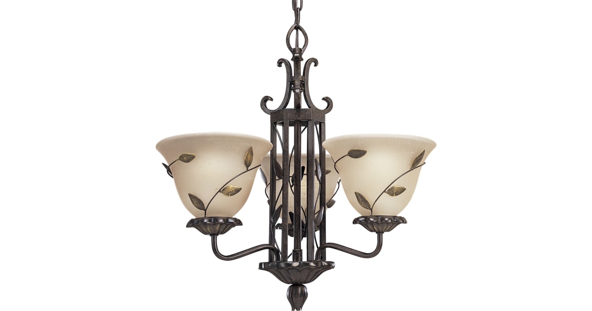 Progress Lighting P4022-77 Eden 3 Light Single Tier Chandelier with ...