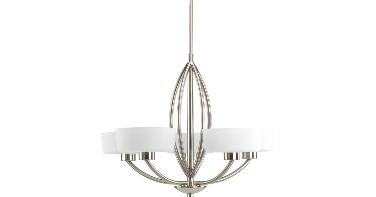 Progress Lighting P4539-09 Calven Five-Light Single-Tier Chandelier ...