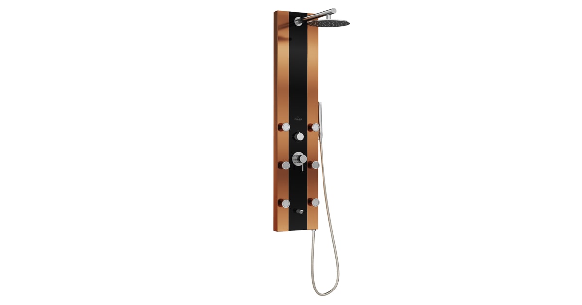 Pulse 1049BBN Rio Shower Panel with 2.5 GPM Rain Shower,