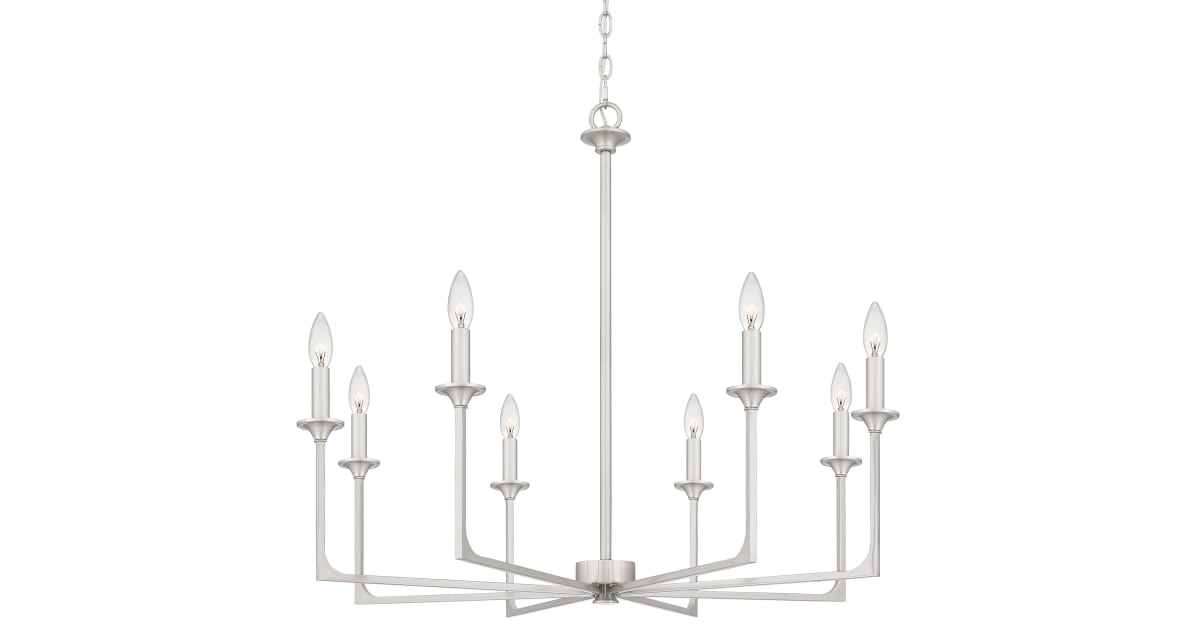 Quoizel PRC5032BN Prescott 8 Light 32" Wide Taper Candle