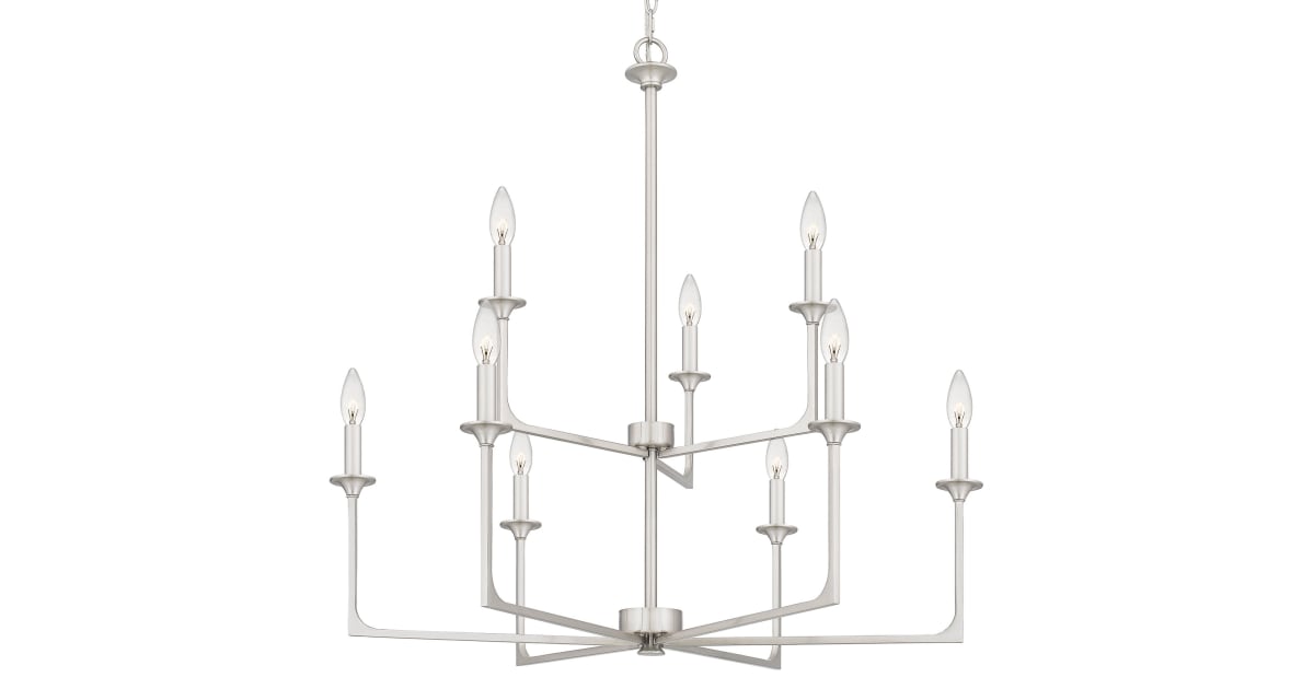 Quoizel PRC5232BN Prescott 9 Light 32" Wide Taper Candle