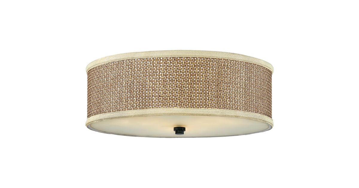 Quoizel ZE1617K Zen 3 Light 17" Wide Flush Mount Ceiling