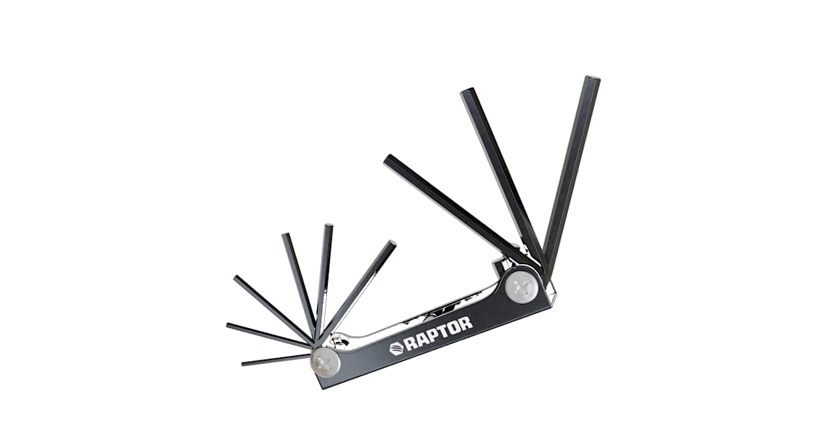 Tri Raptor Tool Raptor Tools RAP13003 Fold Hex Key 9 Piece Set | Ferguson Home