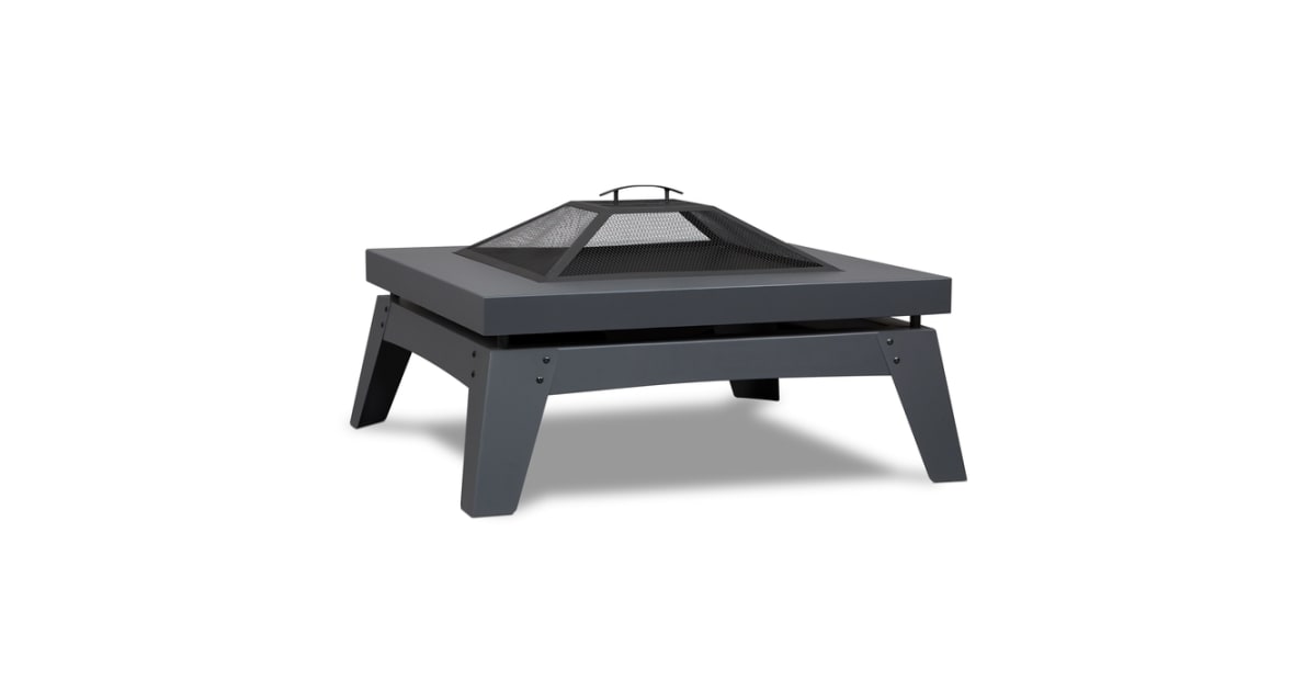 Real Flame 940-GRY Breton 37 Inch Wide Freestanding Wood Burning Square Table Fire Pit | Build.com