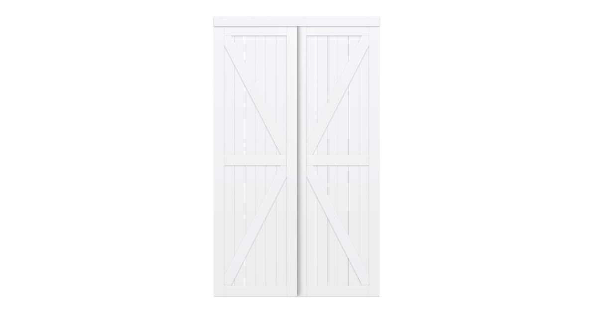 Paneled Manufactured Wood Prefinished Sliding Closet Door 