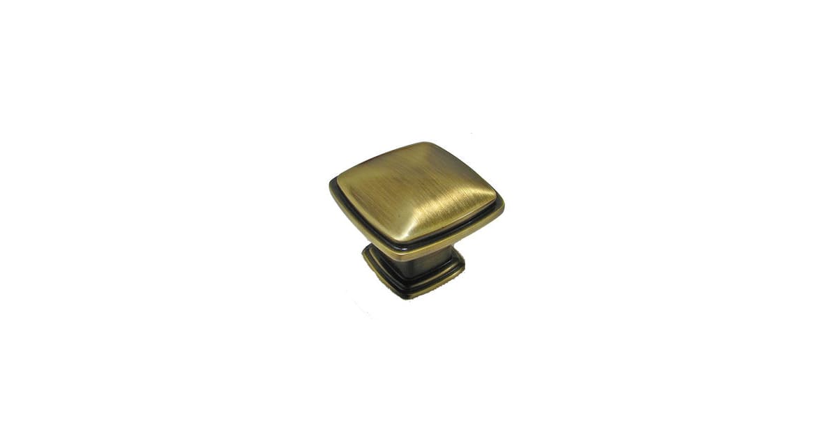 Richelieu BP81091AE 1-1/4 Inch Square Cabinet Knob | Ferguson Home