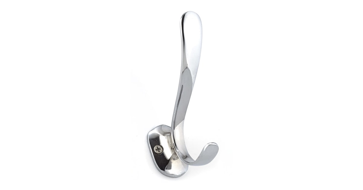 Richelieu T6210140 4-1/2 Inch Double Metal Coat Hook | Ferguson Home
