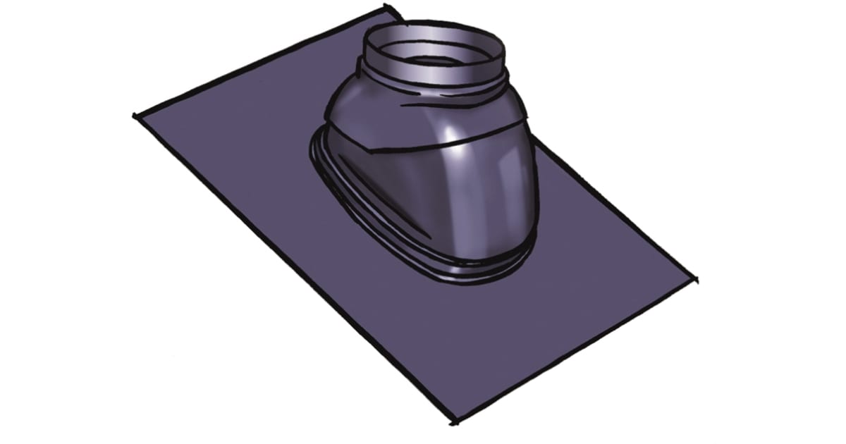 Rinnai 189950 Polymer Rubber Roof Flashing for 1/12 To