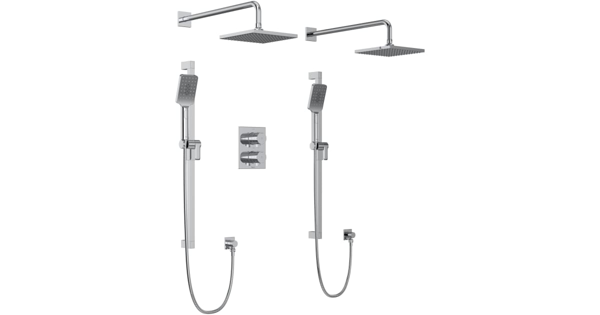Riobel R46 Profile 1 Profile Two Person Shower System with