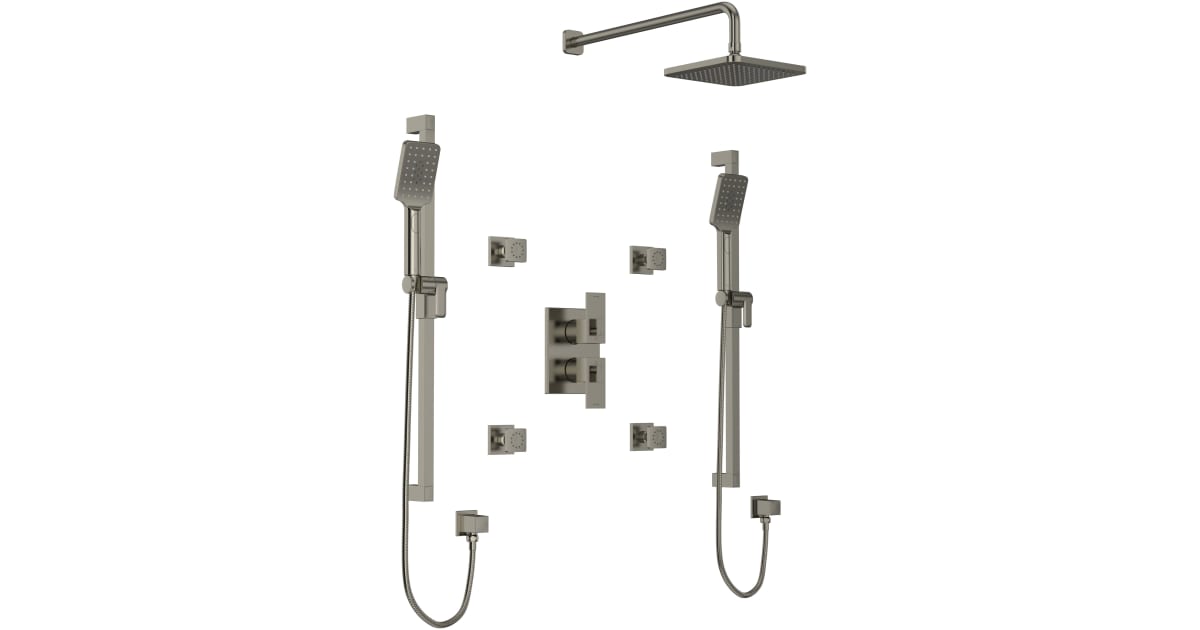 Riobel R83 Kubik 2 Kubik Thermostatic Shower System with