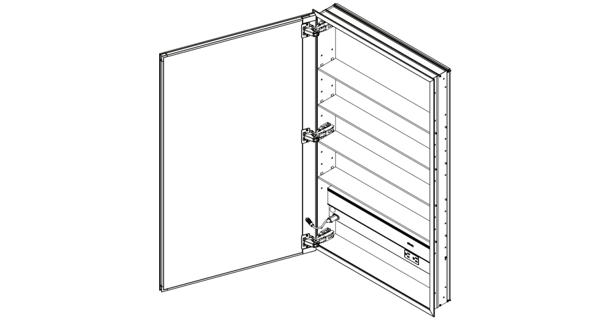 Robern MC2040D8FPLE2 M Series 40" x 20" Medicine