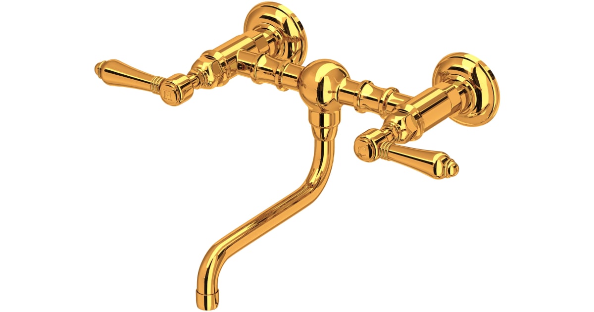 Rohl A1405/44LMIB-2 Acqui 1.2 GPM Wall Mounted Widespread Bridge ...