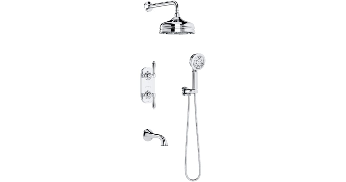 Rohl Acqui Tub Thermo 1 Acqui Thermostatic Shower System with Shower ...