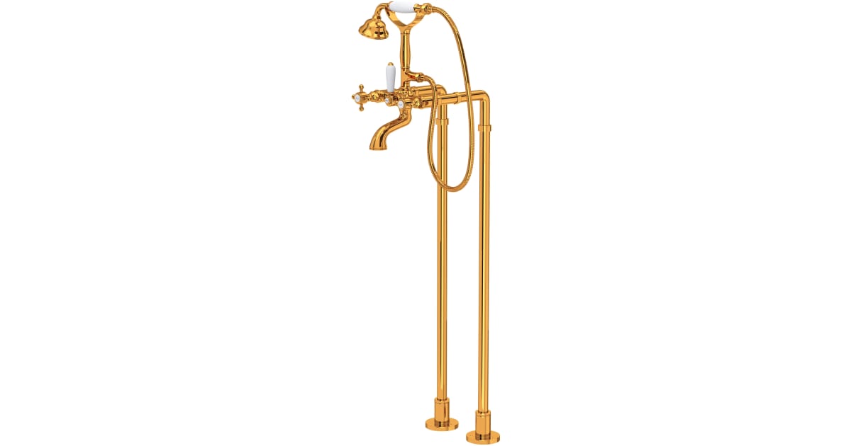 Rohl AKIT1401NXMIB Acqui Floor Mounted Tub Filler with Built-In ...