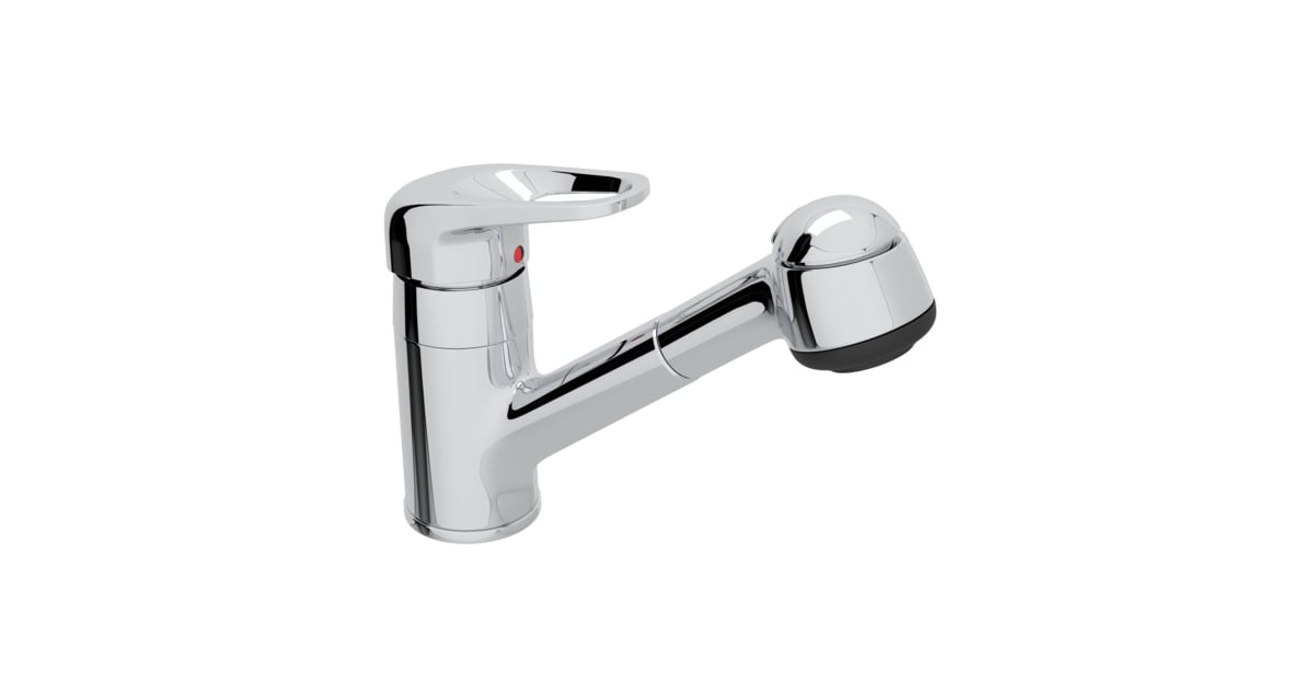 Rohl R3830USAPC De Lux Kitchen Faucet with Short Pull Out