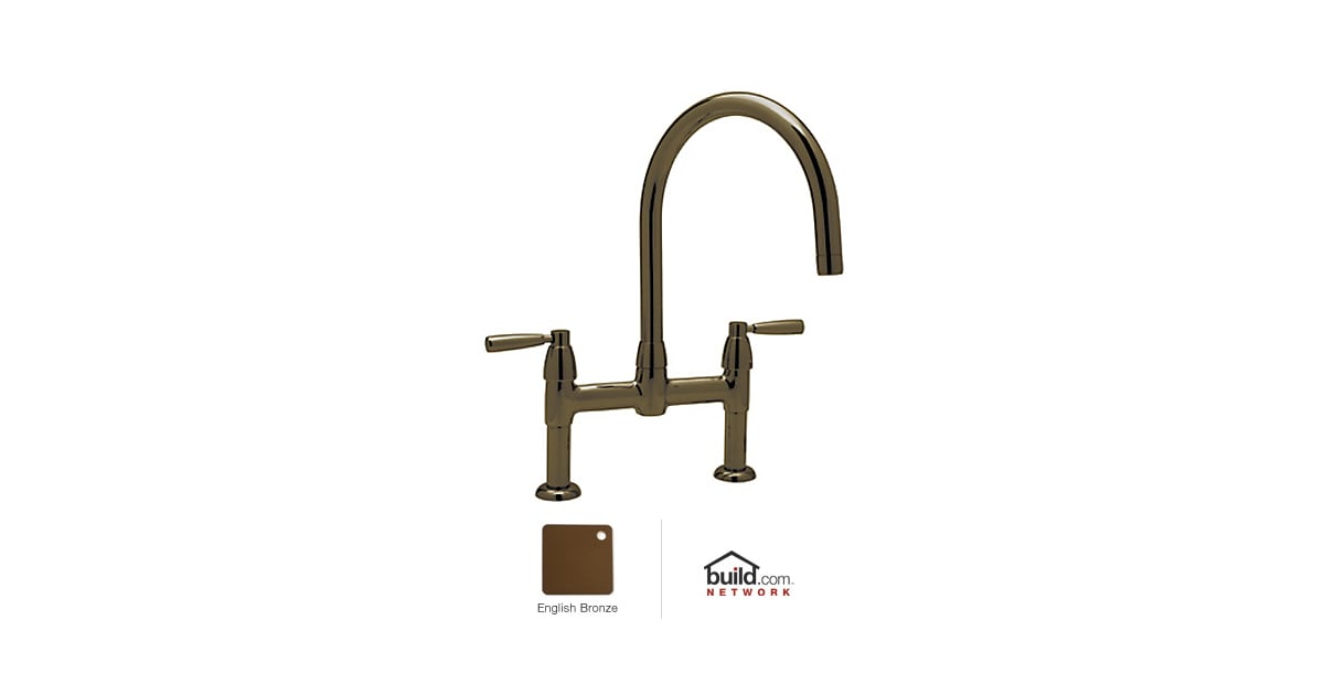 Robinet De Cuisine Perrin & Rowe HOLBORN U.4273LS-EB-2 - Bridge Bronze Anglais - 2 Manettes, Bec Haut - Neuf Avec Garantie à Vie