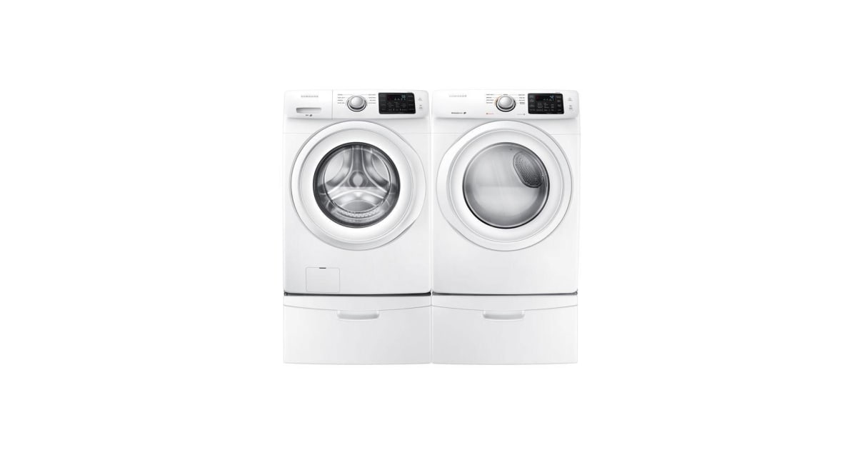Samsung WF42H5000AWDV42H5000GW Front Loading Laundry Pair