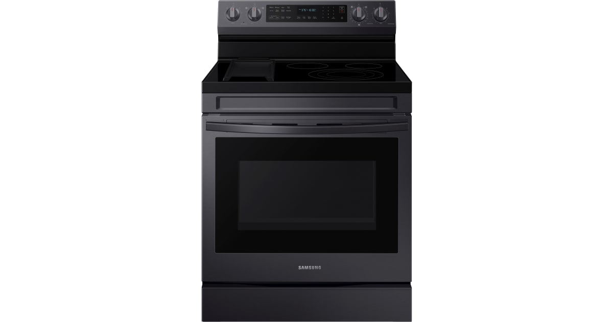 NE63A6711SG Samsung 6.3 cu. ft. Smart Freestanding Electric Range with  No-Preheat Air Fry, Convection+ & Griddle in Black Stainless Steel