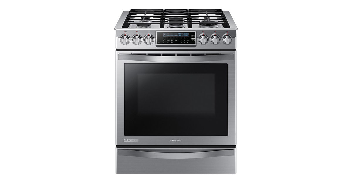 Samsung NX58H9950WS 30" SlideIn Gas Range with True
