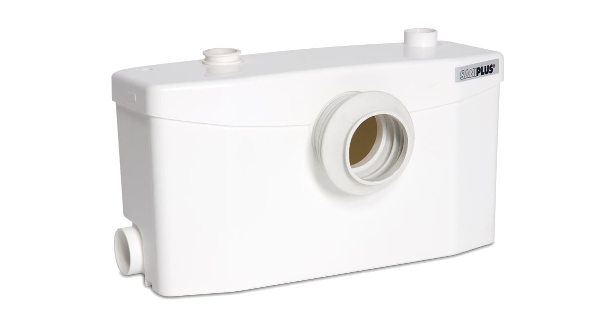 IBO Saniflo Saniplus Macerator Pump - For Kitchen, Bathroom, Shower, Sink Waste - White