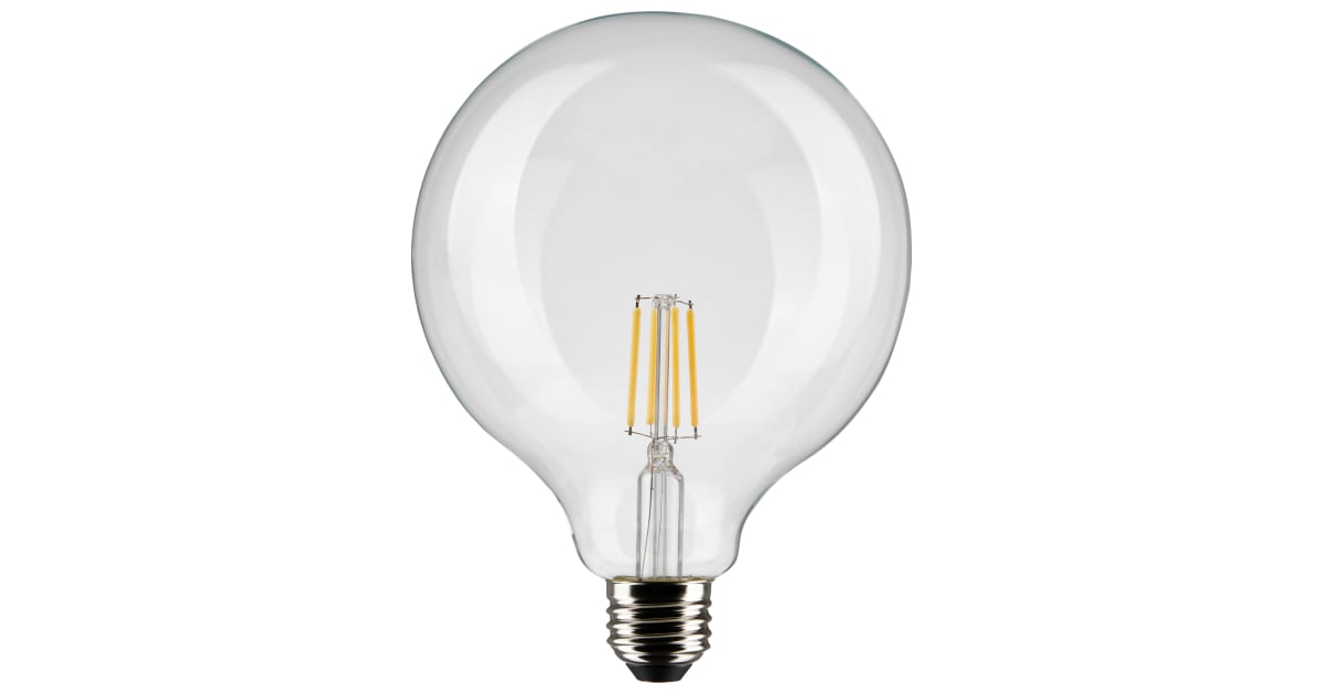 Satco S12546 G40 LED Globe Bulb – 8W (100W Equivalent), 2700K Warm White, 90+ CRI, Dimmable, Gold Crown Tip