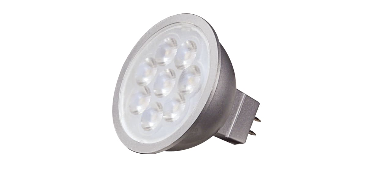 Satco Lighting S9498 Single 6.5 Watt Dimmable MR16 GU5.3 LED Bulb - 500 ...