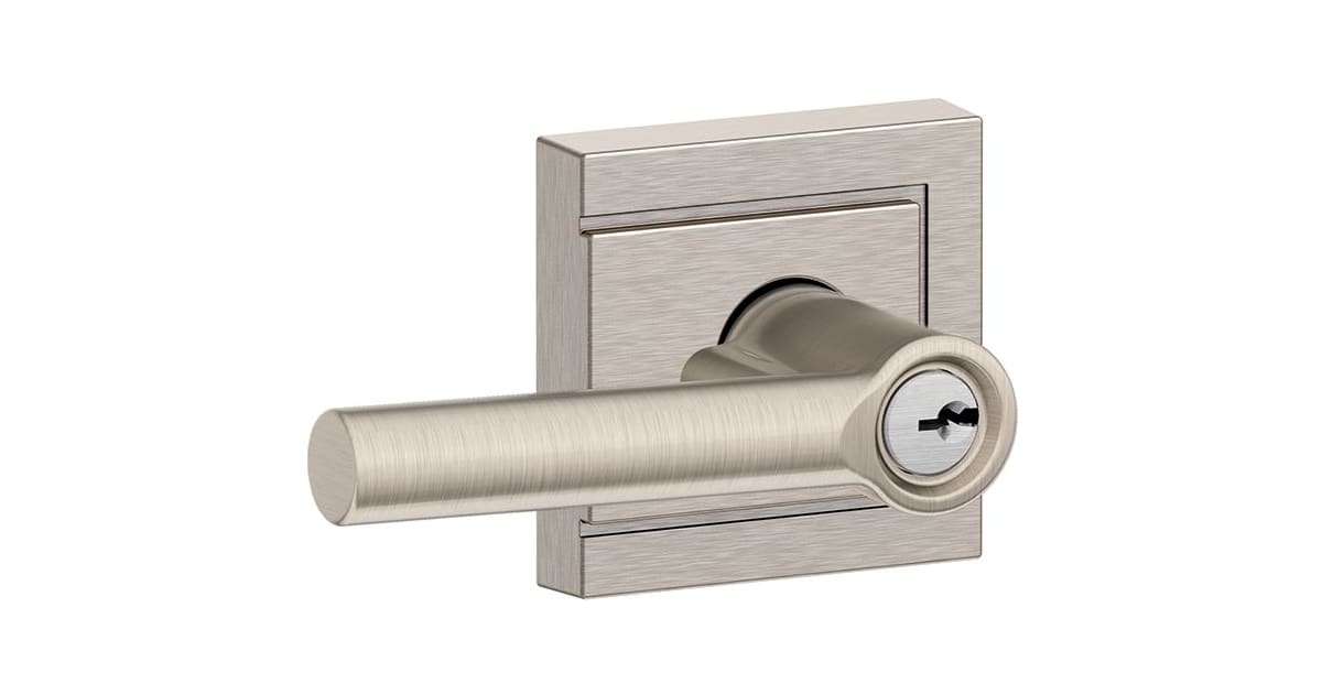 Schlage F51ABRW619ULD Broadway Single Cylinder Keyed Entry