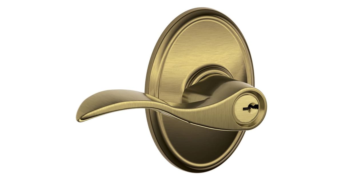 Schlage F51ACC609WKF Keyed Entry Accent Door Leverset with